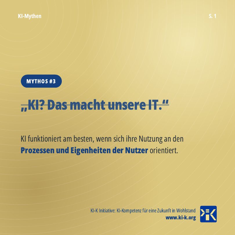 Karussell-Titel Mythos #3: KI? Das macht unsere IT.
